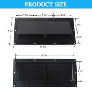 Gekufa RV Range Hood Vent Cover Black, RV Stove Vent Cover/RV Exhaust Vent Cover (Include 10 Pcs Screws)