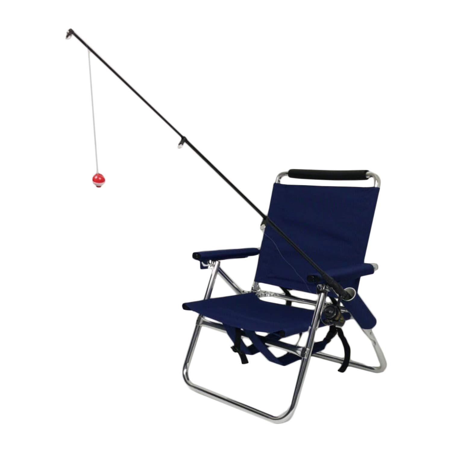 TuscanyPro Backpack Fishing Chair - Portable Folding Ultra Light Chair with Padded Carrying Straps & Padded Lumbar Support Bar - All Aluminum Fishing Chair with Cup & Fishing Rod Holder