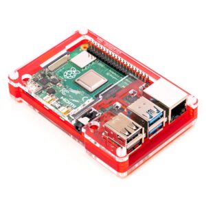 pibow coupé 4 (raspberry pi 4 only) red