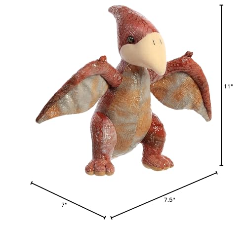 Aurora® Ferocious Dinos & Dragons Pteranodon Stuffed Animal - Prehistoric Fun - Cuddly Companions - Brown 11 Inches