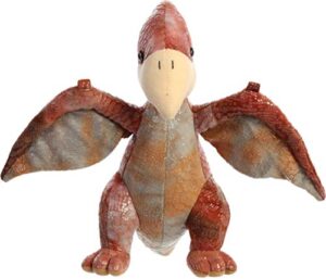 aurora® ferocious dinos & dragons pteranodon stuffed animal - prehistoric fun - cuddly companions - brown 11 inches