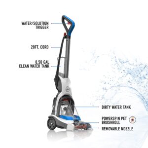 Hoover PowerDash Pet Compact Carpet Cleaner Machine, FH50700 + 64 oz Pet Carpet Cleaner Solution, Deep Cleaning Carpet Shampoo, AH31925