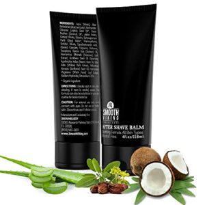 after shave balm for men - alcohol-free mave balm with spiced black pepper scentens aftershave for sensitive skin (4 oz) - soothing, moisturizing face care post sh