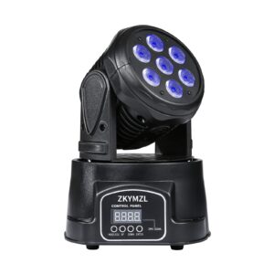 zkymzl moving head light 7x12w led rgbw (4 in 1) color lighting effect 9/14 ch by dmx control for dj show bar party wedding disco ktv...