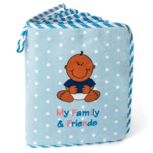 baby photo album gift (blue - black baby boy)