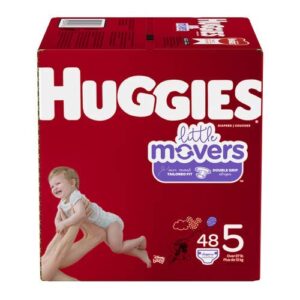 huggies little movers diapers, size 5