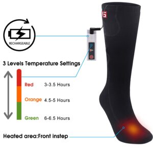 Mognolia Heated Socks Women Men,Rechargeable Footwarmer for Skiing Camping Hiking Snowboarding Cozy Sox