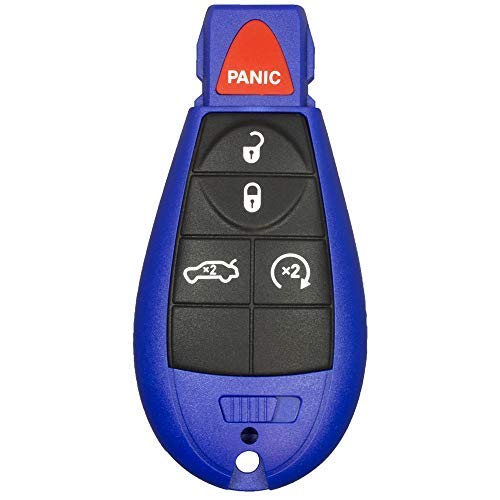 1 New Compatible Replacement Blue 4 Button Keyless Entry Remote Car Key Fob Fobik Shell / CASE IYZC01C for 300 Challenger Charger Durango Jeep Grand Cherokee (No Electronics or Chip Inside)