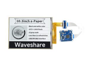 waveshare 10.3inch flexible e-ink display hat compatible with raspberry pi4b/3b+/3b/2b/b+/a+/zero/zero w/wh/zero 2w 1872×1404 resolution usb/spi/i80 interface supports partial refresh