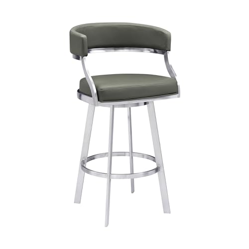 Saturn Bar Stool, 26" Counter Height, Gray