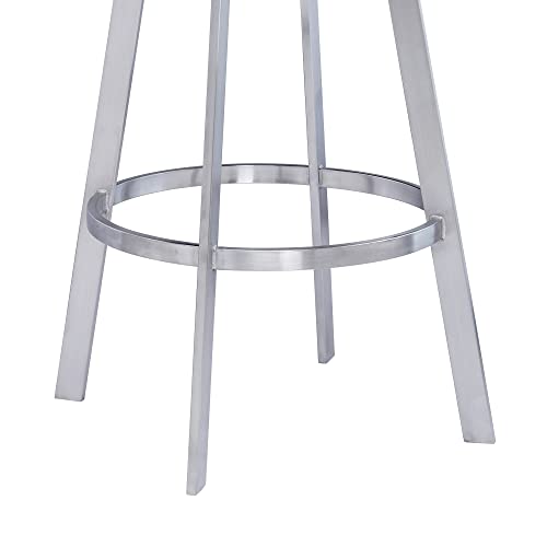 Saturn Bar Stool, 26" Counter Height, Gray