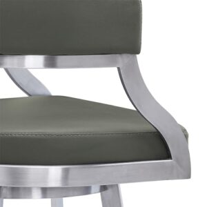 Saturn Bar Stool, 26" Counter Height, Gray