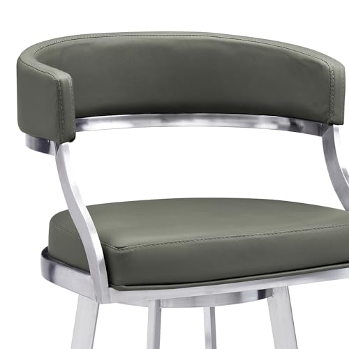 Saturn Bar Stool, 26" Counter Height, Gray