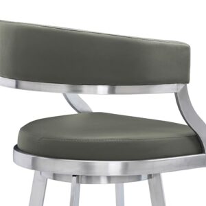 Saturn Bar Stool, 26" Counter Height, Gray