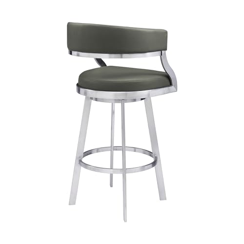 Saturn Bar Stool, 26" Counter Height, Gray