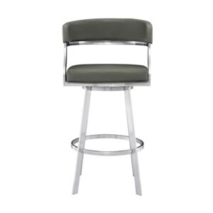 Saturn Bar Stool, 26" Counter Height, Gray