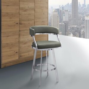 Saturn Bar Stool, 26" Counter Height, Gray