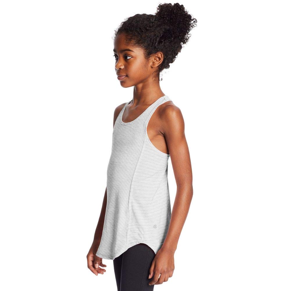 C9 Champion Girls' Keyhole Tank, White/Ebony, XL