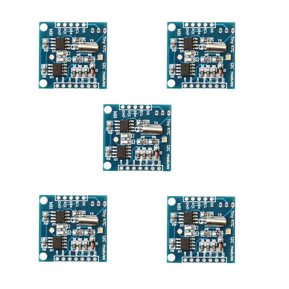 Ximimark 5Pcs I2C RTC DS1307 AT24C32 Real Time Clock Module for AVR ARM PIC SMD for Arduino