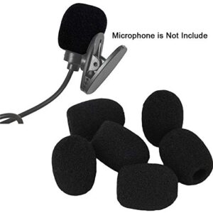 10 Pcs Mini Lapel Headset Foam Microphone Windscreens Windshied Headset Foam,Mic Sponge Foam Cover Shield (Black)