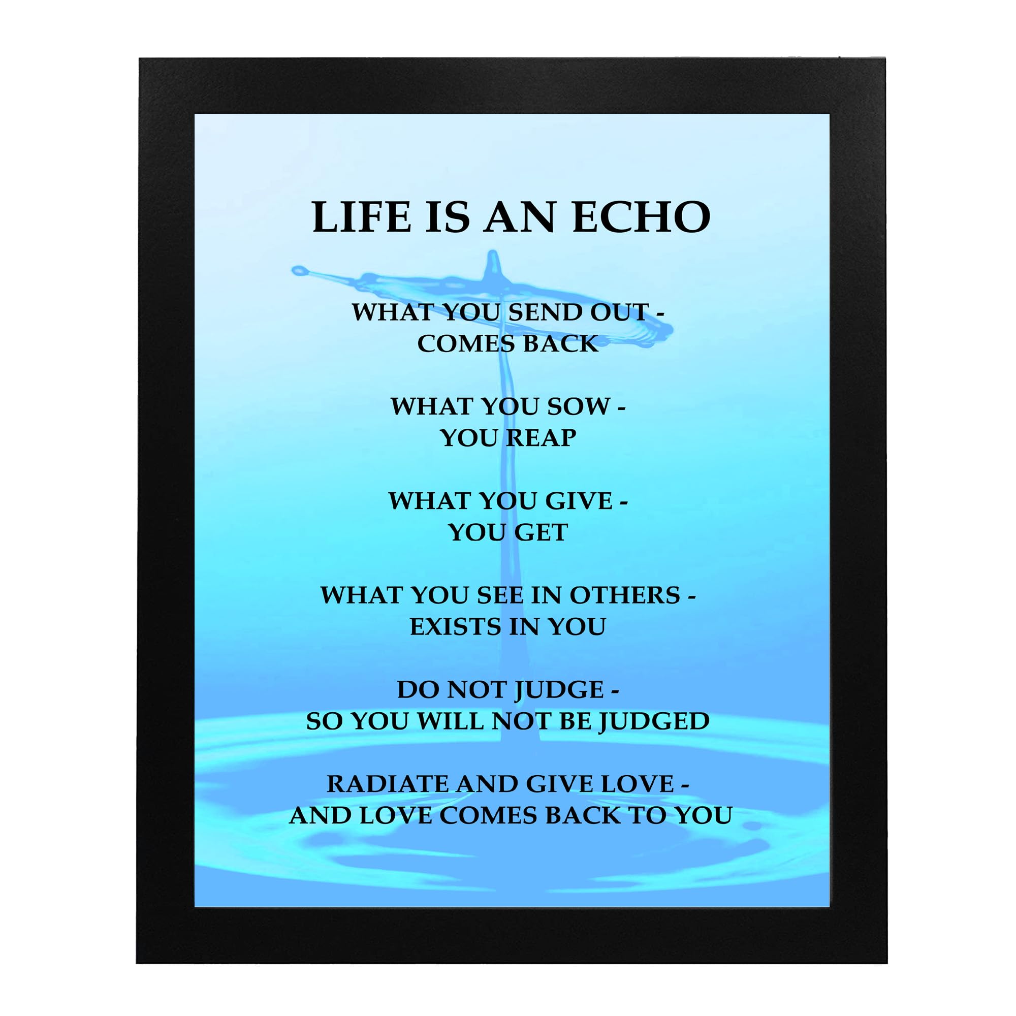 Life Is An Echo - Quotes Wall Art Collection, Inspirational Quotes Wall Art, Wall Decorations Decorations for Home Studio and Office, Pictures for Living Room Wall Decoration, Unframed - 8x10