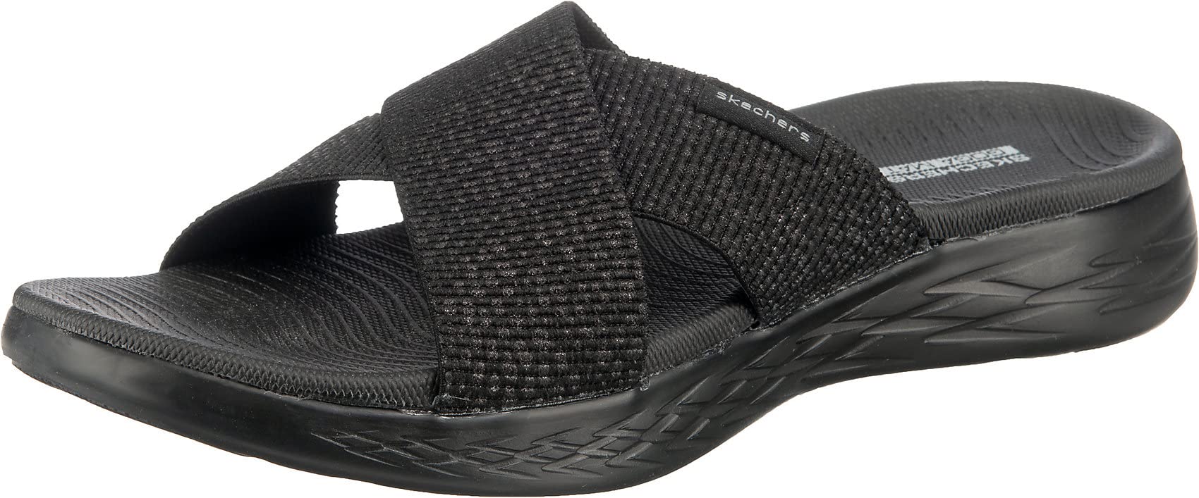 Skechers womens On-the-go 600 - 16259 Slide Sandal, Black, 7 US