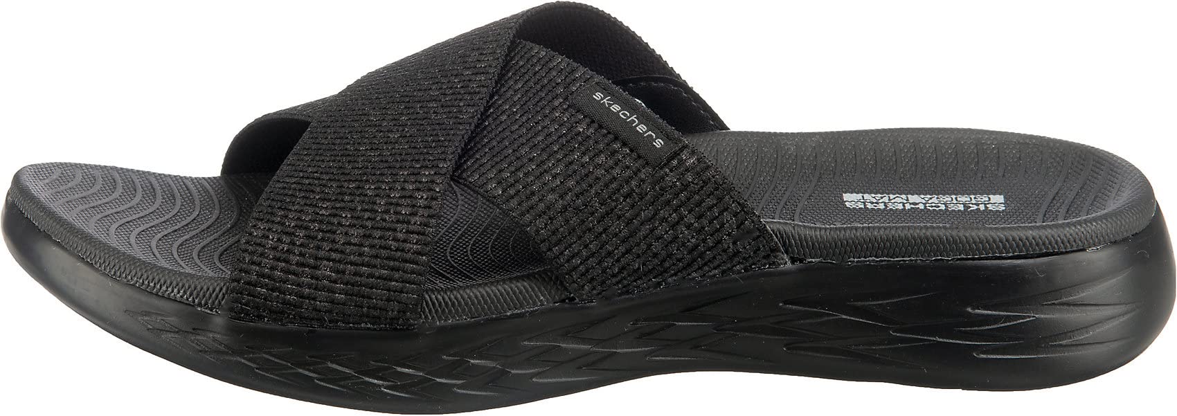 Skechers womens On-the-go 600 - 16259 Slide Sandal, Black, 7 US