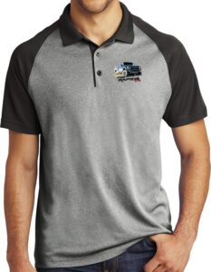 ford f-150 raptor pocket print raglan polo, grey black xl