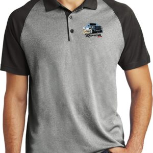 Ford F-150 Raptor Pocket Print Raglan Polo, Grey Black XL