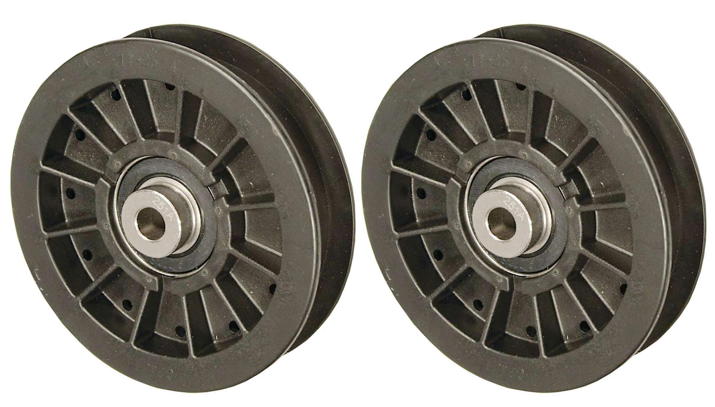 HASMX 280-511 Flat Idler Pulley for Murray Exmark Toro 109-3397 Quest Toro 74812, 74813, 74814, 74815, 74816, 74818, 74820, 74822, 74823, 74824, 74832 and 74914 (2-Set)