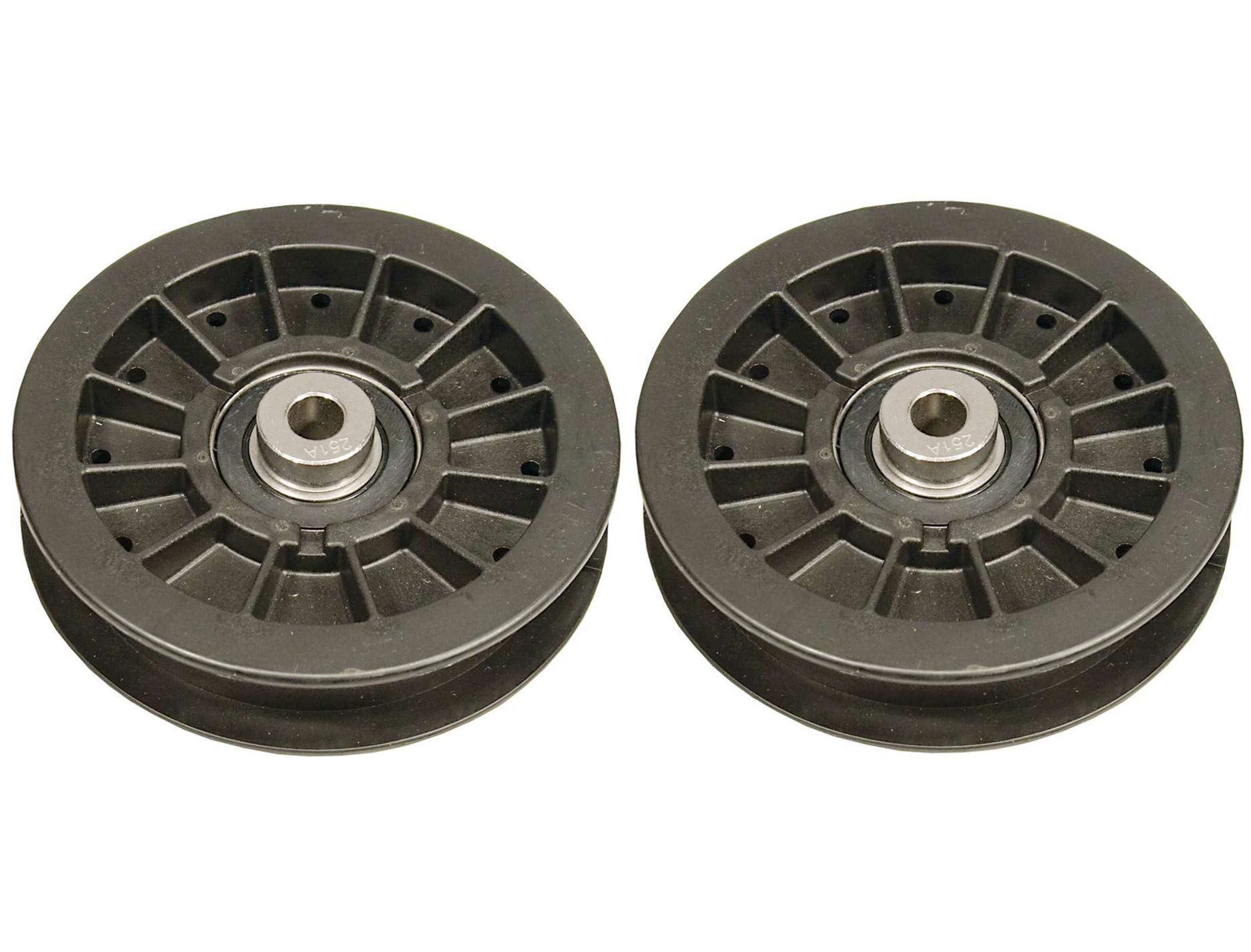 HASMX 280-511 Flat Idler Pulley for Murray Exmark Toro 109-3397 Quest Toro 74812, 74813, 74814, 74815, 74816, 74818, 74820, 74822, 74823, 74824, 74832 and 74914 (2-Set)