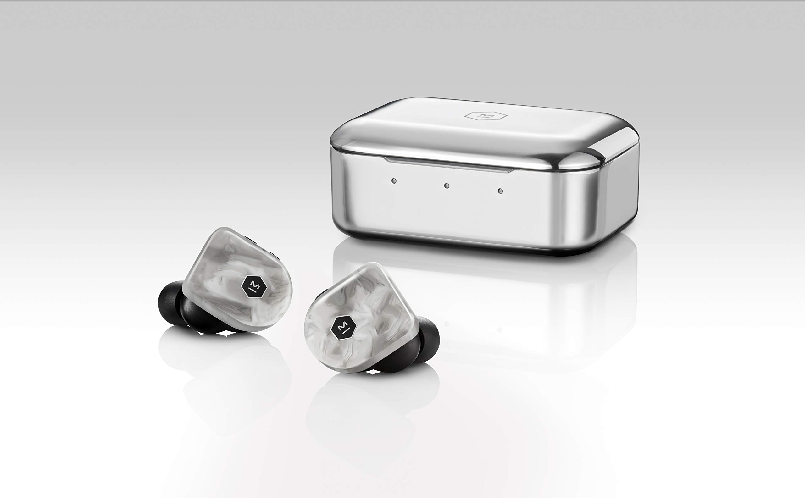 Master and Dynamic MW07 Plus True Wireless Earphones - White Marble