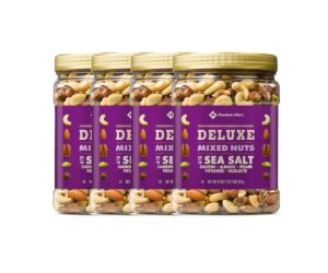 member's mark deluxe mixed nuts with sea salt (34 oz.) pack of 4