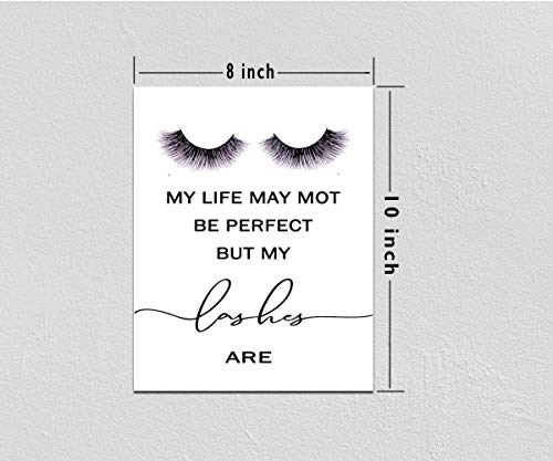 Lash out,Eyelashes Prints Set,Set Of 3,Lashes Print,Lash Decor,Beauty Salon Decor,Lashes Studio,Lash room decor,My life may not be perfect 8X10inch Noframed