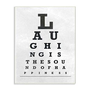 stupell industries eye chart family home inspirational word black and white design oversized wall plaque art by ad graphics studio, 12 x 0.5 x 18, multi-color