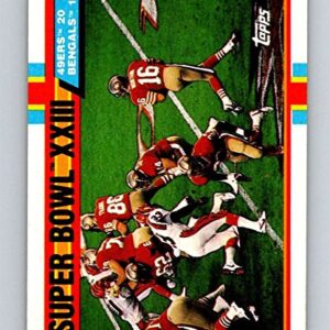 1989 Topps #1 Super Bowl XXIII 49ers NFL Football Card NM-MT