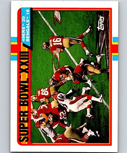 1989 Topps #1 Super Bowl XXIII 49ers NFL Football Card NM-MT