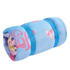 I WEAR JoJo JoJo Siwa Roll Up Sleeping Bag with Velcro Strap Closure, 26"x46",Multi