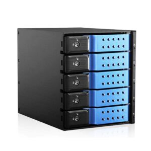 ISTAR BPN-DE350HD-BLUE Trayless 3X 5.25 to 5X 3.5 12Gb/s HDD Hot-swap Rack