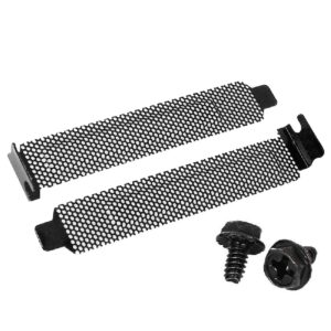 20 Pieces PCI Slot Cover Hard Steel Dust Filter Blanking Plate, Vented Slot Covers for Computer Cases with Screws