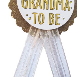 Grandma to Be Pin Twinkle Little Star Baby Shower Pin White & Gold for Nona to wear, It's a Girl, It's a Boy Baby Sprinkle