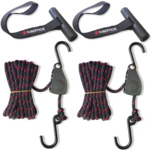 kayak tie down straps bow and stern tie downs loops strap ratchet rope canoe pulley hanger anchor point tying kits