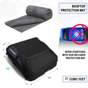 MIDABAO 21 Cubic Waterproof Duty Car Roof Top Carrier-Car Cargo Roof Bag Car Roof Top Carrier ，Includes Anti-Slip Mat