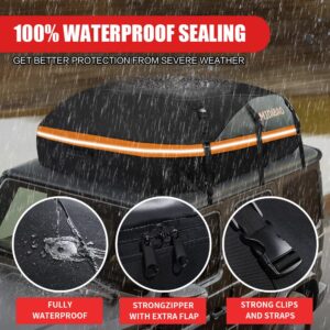 MIDABAO 21 Cubic Waterproof Duty Car Roof Top Carrier-Car Cargo Roof Bag Car Roof Top Carrier ，Includes Anti-Slip Mat