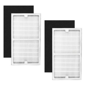 gekufa replacement filter c compatible with idylis iaf-h-100c, iap-10-200, iap-10-280 for idylis air purifiers include 2 hepa filters & 2 carbon filters