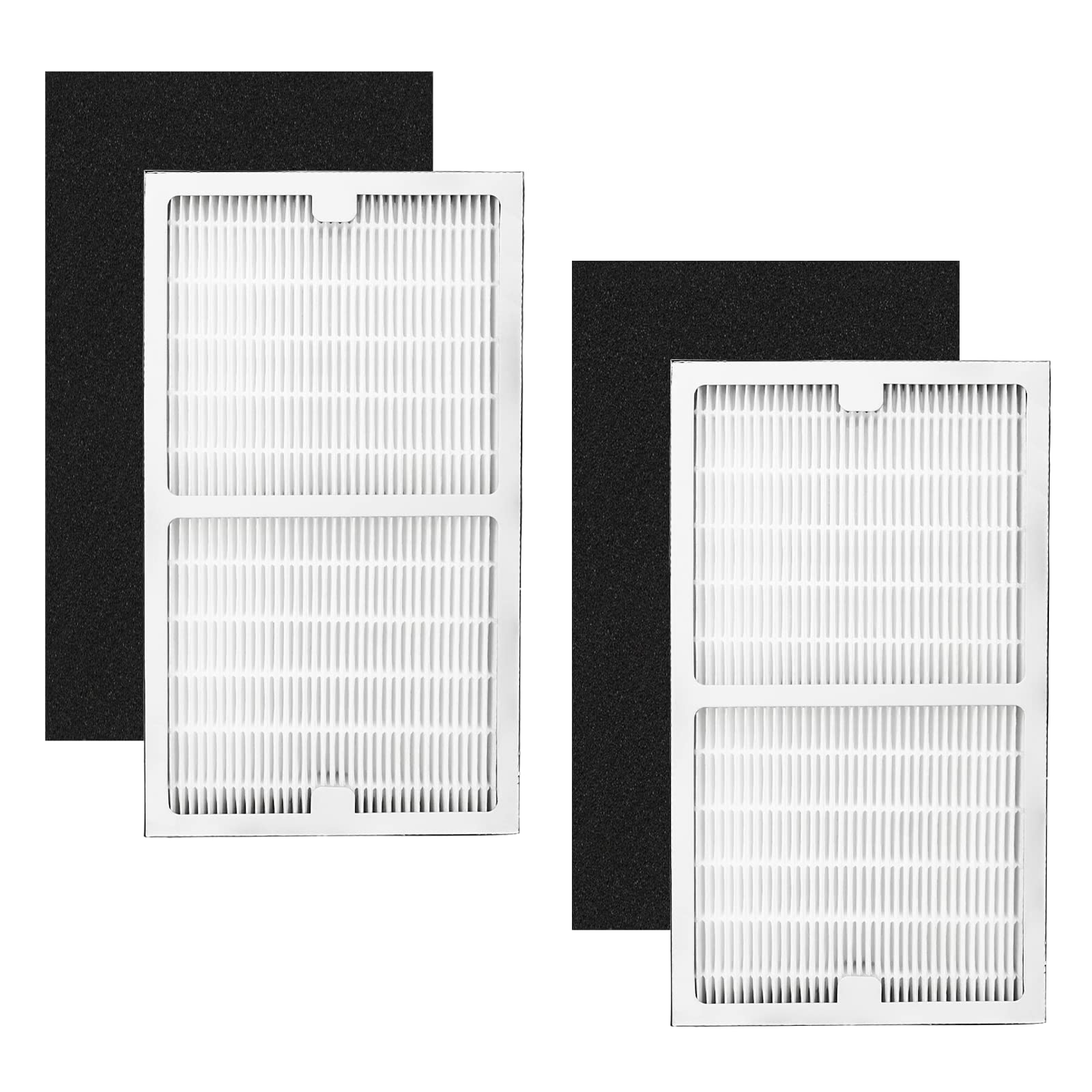 Gekufa Replacement Filter C Compatible with Idylis IAF-H-100C, IAP-10-200, IAP-10-280 for Idylis Air Purifiers Include 2 HEPA Filters & 2 Carbon Filters