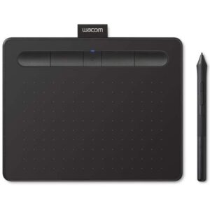 wacom intuos ctl4100wlk0 wireless graphics drawing tablet with 3 bonus software included, 7.9" x 6.3", black (renewed)