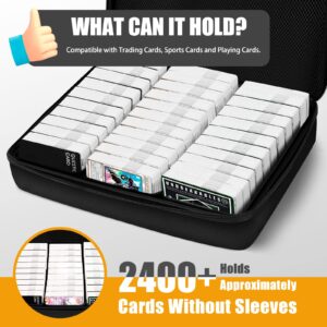 Brappo 2400+ Large Trading Card organizer boxCompatible MTG Cards,TCG Trading Cards andbaseball card,Soccer Cards and various gamecards.(Not including Cards)