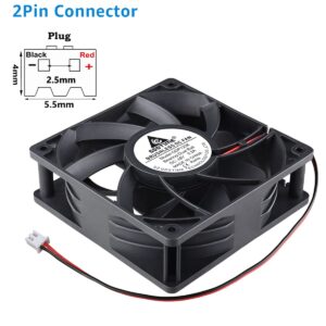 GDSTIME 1238 48V Fan, 120mm x 38mm Dual Ball Bearings DC Brushless Cooling Fan