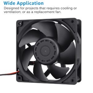 GDSTIME 1238 48V Fan, 120mm x 38mm Dual Ball Bearings DC Brushless Cooling Fan